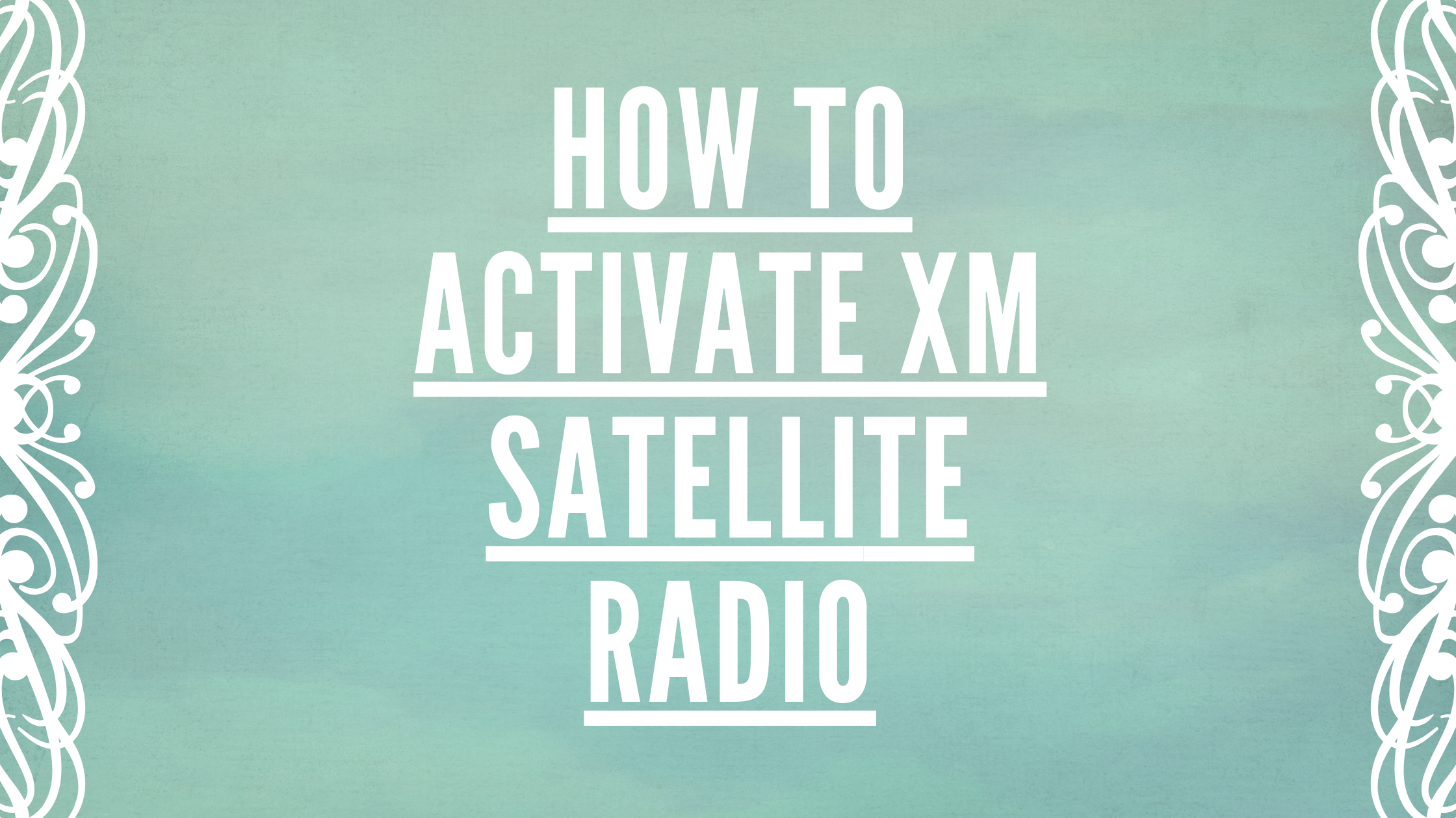 activate xm radio 