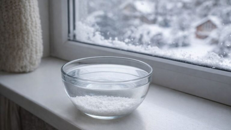 A bowl of salt water by the window in winter: this simple trick works just as well as aluminum foil in summer