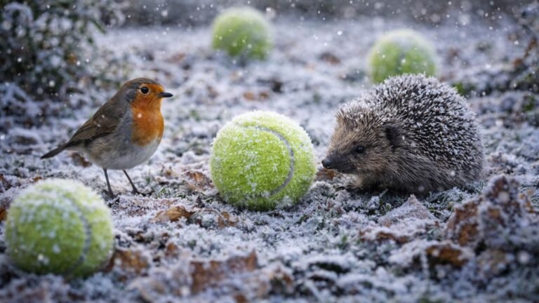 A small gesture that changes everything: why tennis balls in your garden can save birds and hedgehogs this winter