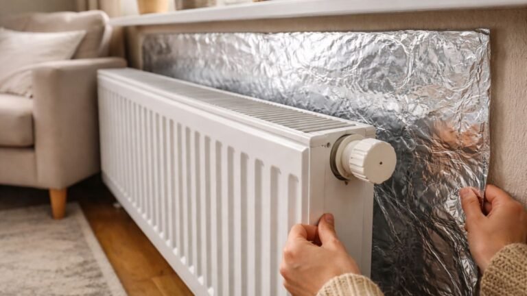 Almost nobody knows this, but placing aluminum foil behind radiators can noticeably lower heating bills
