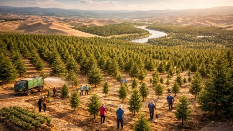 By planting more than one billion trees since the 1990s, China has slowed desert expansion and helped restore vast areas of degraded land