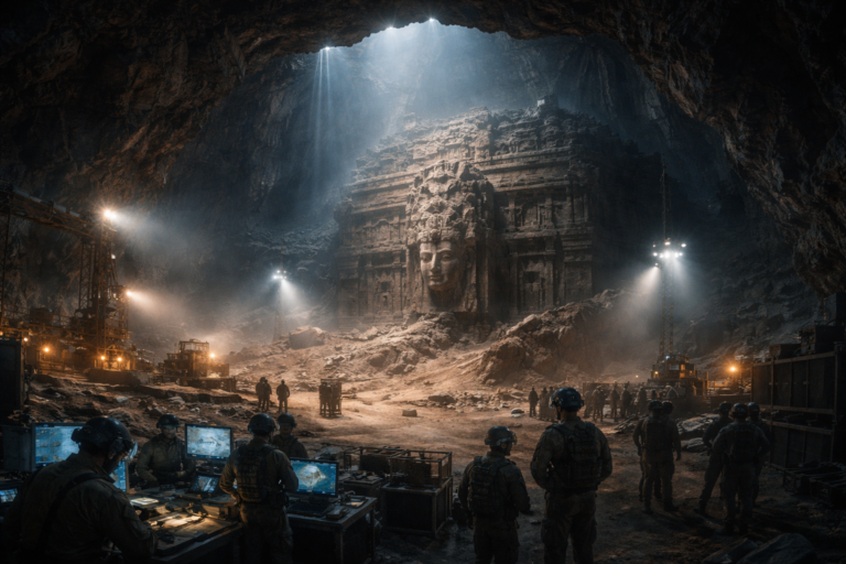 At 2,570 meters below the surface, the military makes a record-breaking discovery that will reshape archaeology