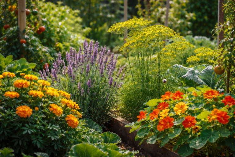 Four plants that naturally attract beneficial insects while keeping pests away from your vegetable garden