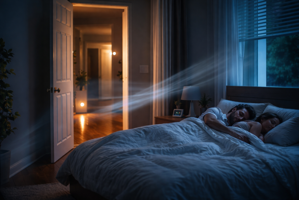Keeping Your Bedroom Door Open At Night Might Improve Airflow Enough To Lower Carbon Dioxide Levels And Deepen Your Sleep But Many Experts Say It Also Invites More Noise Light And Security Risks