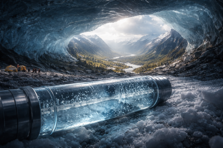 Ancient landscapes under ice are dated indirectly through trapped gases