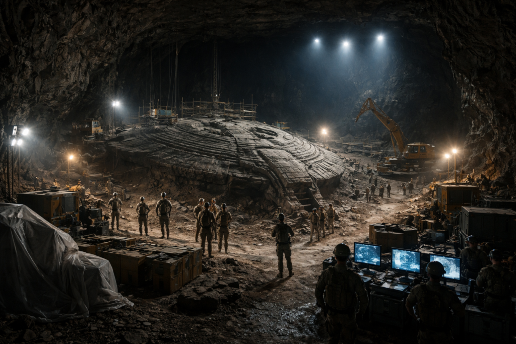 At 2,670 meters below the surface, the military makes a record-breaking discovery that will reshape archaeology