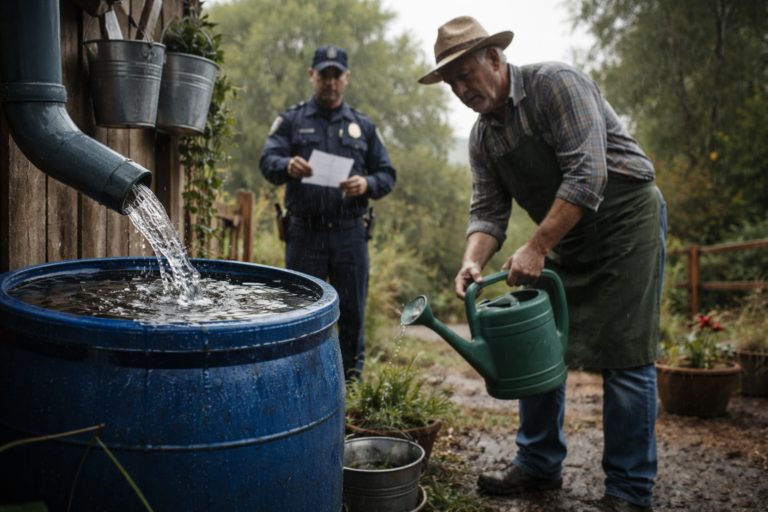 Bad news : a 135 fine will apply to gardeners using rainwater without authorization starting March 18