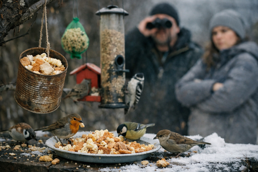 Cheap February feeders under fire after placing low cost treats to guarantee daily bird visits with skeptics calling it emotional manipulation of wildlife for entertainment