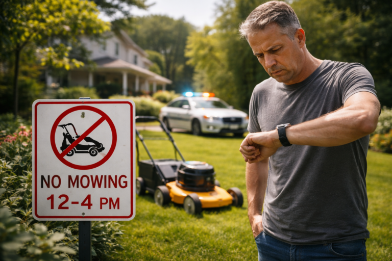 Bad news for homeowners: starting February 15, a new rule bans lawn mowing between noon and 4 p.m., with fines at stake