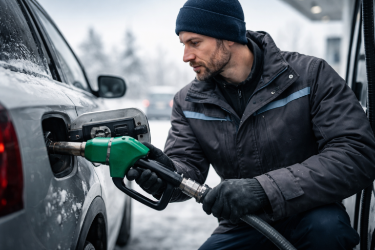 Auto technicians explain how keeping the gas tank above half prevents fuel line freeze