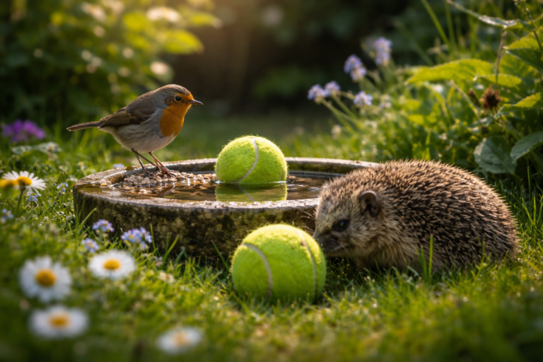 A small gesture that changes everything: why tennis balls in your garden can save birds and hedgehog