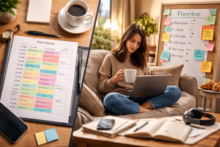 Neither strict schedules nor flexibility overload to manage days