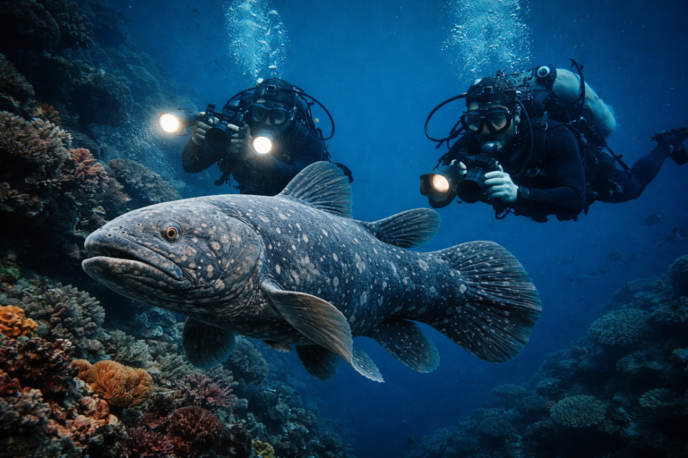 A true “living fossil”: for the first time, French divers capture rare images of an emblematic species in Indonesian waters