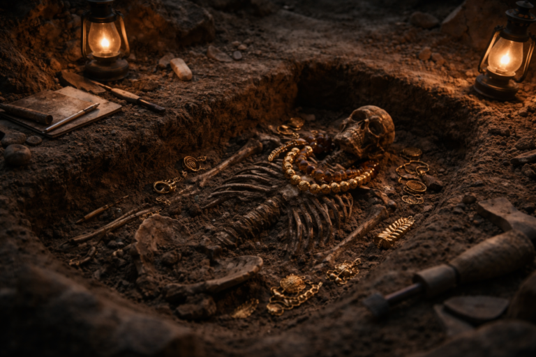 A grave upends history: humanity’s first gold jewellery was here