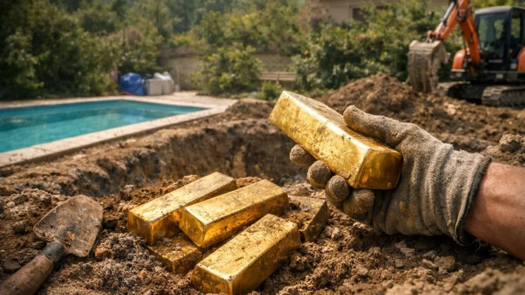 €700,000 treasure Rhône resident finds stunning gold bars in incredible pool dig