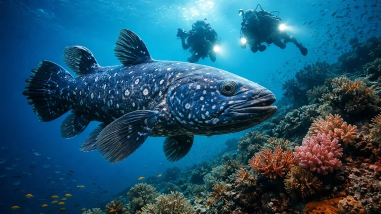 Living fossil Stunning historic images captured by French divers in Indonesia
