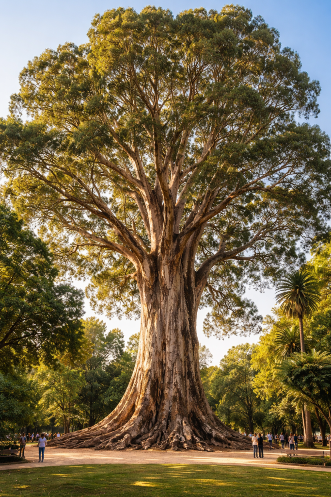 The mighty Sevillian eucalyptus with an extraordinary size: 47 metres high and 14 metres in girth
