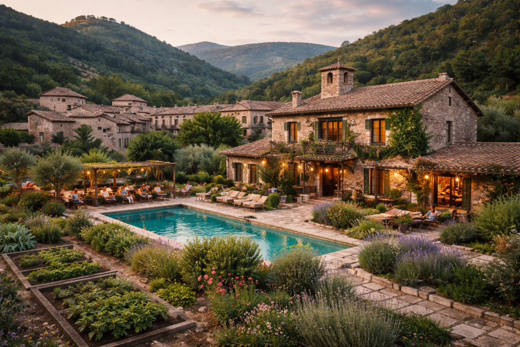 A couple leaves Madrid and builds Spainâ€™s best rural guesthouse for 2025 in a village of under 400 residents