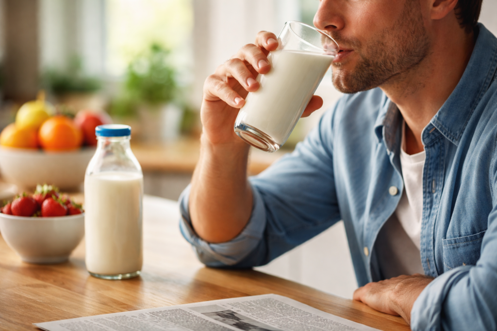 Drinking a glass of milk a day may cut bowel cancer risk, study suggests